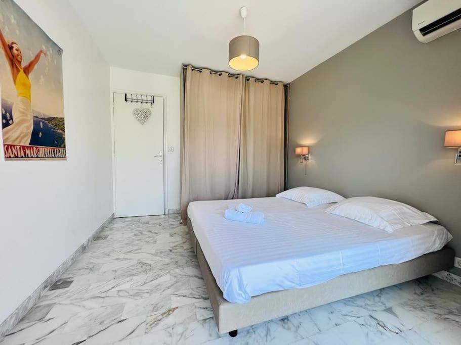 Le Pinede - Apt 4 Prs- Parking - Clim - 500M Plages Antibes Extérieur photo