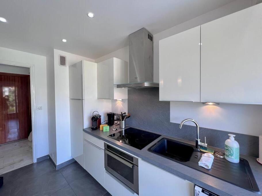 Le Pinede - Apt 4 Prs- Parking - Clim - 500M Plages Antibes Extérieur photo